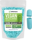 XPRS Nutra Veľkosť 4 prázdne kapsuly - 500 Počet malých prázdnych vegánskych kapsúl - DIY Rastlinné kapsule Plnenie - Plniteľné Do-It-Tvoje vlastné Veggie Caps pre Doplnky (Aqua)