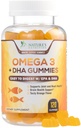 Omega 3 Rybí olej Gumies - Srdce zdravé Omega 3 Gumový doplnok s vysokou absorpciou DHA & EPA, Extra sila Podpora kĺbu a mozgu, Delicious Orange Flavor Rybí olej Prírodný vitamín - 120 Gumies