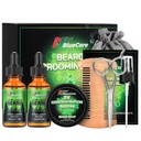 Beard Care Kit - obsahuje (1) každý z medvedích olejov (Sandalwood a nevoňajúce), biotín brada rast balzam, Comb a nožnice pre úpravu zovňajšku a orezávanie - brada starostlivosť o ocko darčeky pre mužov mu otec manžel
