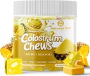 Colostrum Chews Supplement with probiotiká for Gut Health, Bloating, Immune Support, Koža, rast vlasov a krása - Ananásová príchuť (60 slúži)