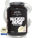 Worldwide Nutrition Bundle Compatible with Black Magic Wicked Huge - Mass Gainer Francúzska Vanilla Chuť na podporu svalov a zotavenie, 7.24 LBS Protein Powder Supplement with Keychain