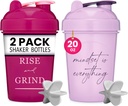 GOMOYO (2 balenia) 20 oz Fľaša na pretrepanie s motivačnými citáciami (Raspberry & Lavender)