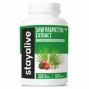 STAY ALIVE Saw Palmetto Extract Kapsule w/Cranberry & Pumpkin Seed Oil, 120 Vegan Pills for Hair, U.T & Prostate, Pure Saw Palmetto for Men and Women, Non-GMO, Gluten Free Pumpkin Seed Supplement