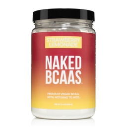 Naked Strawberry Lemonade BCAAs Amino Acids Powder, 100% Pure 2:1:1 Formula, Vegan rozvetvený reťazec Amino Acids, Instantized All Natural BCAA Powder Supplement - 501 Grams, 34 Servings