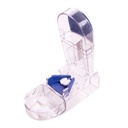 Apex Ultra Pill Cutter, Professional Medical Pill Splitter s odťahovacím nožom Guard, pre presné rezanie malých alebo veľkých tabliet, vitamíny, modrá / zelená a číra, 1 počet, Kompaktný & Travel-Friendly