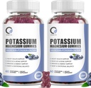 2 balenia Kálium Magnézium Gumies s katrátom draselným 200 mg, horčík Glycinát 320 mg Plus vápnik, zinok, vitamín - draslík doplnky pre nohy kŕče, srdce, svaly Zdravie Podpora