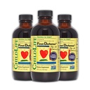 CHILDLIFE ESSIENTS First Defense - Kids Immune Support, Immune Support for Kids, Batoľatá 1-3, Bábätká 6 mesiacov+, Vitamín Sirup with Elderberry, Zinok, Non GMO, Gluten Free - 4 Fl Oz (Pack of 3)