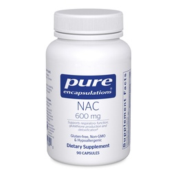 Pure Encapsulations NAC 600 mg - N-Acetyl Cysteine NAC Supplement for Lung Health & Immune Support, Pečeň Support & Antioxidants* - s Freeform N-Acetyl-L-Cysteine - 90 Kapsule