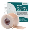 Silikónové zjazvenia (1.6"x 79" Roll-2M), Silikónové zjazvené pásky na odstránenie jazvy, opakovane použiteľné Silikónové zjazvenia pre C-oddiel, Keloid, Burn, Akné, Operačné jazvy