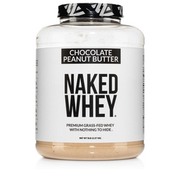 Naked Srvátka Čokoláda Arašidové maslo Grass Fed Srvátka Protein Powder, No GMO, No Soy, a lepidlo zadarmo, Pomoc Rast a zotavenie - 52 Slúži