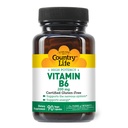 Country Life Vitamín B-6, High Potency, podporuje energiu a nervový systém, 200 mg, 90 Vegan Kapsule, Certified Gluten Free, Certified Vegan, Certified Halal...