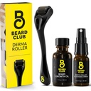 Beard Club Derma Valček, Rastový olej a čistiaci sprej pre tvár, telo a Scalp - Mikroneedling pre mužov a ženy s 540 titánové mikrofóny