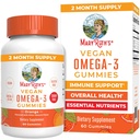 MaryRuth Organics Vegan Omega 3 Gummies pre dospelých 2 Mesiac Zásobovanie Bezcukrový doplnok s vitamínom C 