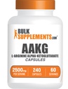 BulkSupplementments.com AAKG Kapsule - L-arginín Supplement, Nitric Oxide Supplement - Gluten Free, 4 Kapsule per Serving, 240 Počet (Pack of 1)