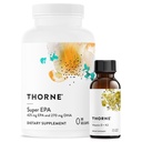 THORNE - Super EPA (90 Gelkaps) & Vitamín D + K2 (1 Oz) Bundle - podporuje zdravie kostí, svalovej štruktúry a spoločného zdravia - Gluten, mliečne a sójové