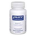 Pure Encapsulations Iron-C - 15 mg - 175 mg Vitamín C - Podpora červených krviniek* - Výroba energie - Vysoko biologicky dostupné Iron Pill - Gluten Free & Vegan - 60 kapsúl