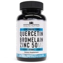 Quercetin 500 mg Supplement with Sambucus Elderberry, Hypromelain, Vitamín C, Zinok 50 mg, & Vitamín D3 5000 IU - Antioxidant a imunologická podpora zdravia Zinok Quercetin