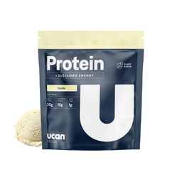 UCAN Energy + Plant Protein Powder - Vegan Plant Based Protein 20g Pea Protein with Amino Acides EAAs & BCCAs - Keto Protein Powder - Nodded Sugar, Gluten-Free - Vanilla - 12 Servings
