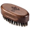 BFWood malé cestovné bradavice kefka - Natural Boar Bristles s Black Walnut Wood