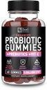 Probiotické Gummy pre dospelých a deti (60 gróf 5 miliárd CFU) w/Organic Berry Antioxidanty a vitamín C pre imunitnú podporu a trávenie prebiotiká a probiotiká pre ženy Gummy
