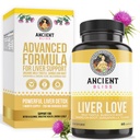 Staroveká Bliss Liver Love - Prírodné mlieko Pečeň Detox a zdravie pečene Čistiť doplnok - Podpora Zdravá pečeň u mužov a žien - 60 Kapsule - s Burdock, púpava, klinčeky, a ďalšie