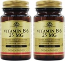SOLGAR vitamín B6 25 Mg, 100 tabliet, 100 kusov (po 24 kusoch)