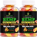 2BALENIE Hemp Gummies-Fresh Delicious Gummy Peach-pre spánok, Pokoj a relax, Back-Premium Hemp Oil Gummy Euches, Natural Hemp Party-Made v USA
