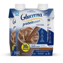 Glucerna Protein Inteligentná starostlivosť o cukrovku Shake, Čokoláda, Diabetická náhrada jedla na podporu manažmentu cukru v krvi, 30g Proteín, 150 kalórií, Pripravené na pitie, 11-fl-oz Fľaša, 4 balenia