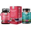 Bundle of Total Menopauza Supplement with Dong Quai Vitex Chaste Berry & Black Cohosh for Natural Hormone Support and Liver Support NAC Supplement with Milk Thitle for Liver Cleanse Detox & Repair
