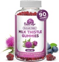 Mlieko Thitle Gummies- Prirodzene ochutené, bez cukru mlieko bodka 1000mg extrakt  Delicious Alternatíva k Milk-Chole Kapsule, Power, alebo čaj - 90 Počet