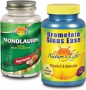 Život prírody Monolaurin & Hypromelain Sinus Ease Bundle