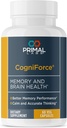 Primal Health CogniForce - Memory & Brain Health - Acetyl L-karnitín Formula - Lepší kognitívny výkon - jasnosť + Focus + Lepší Recall + Pokojné myslenie - Dietary Supplement - 60 Kapsule