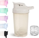 D.Y.A 16oz Shaker fľaša, Leak dôkaz Športové poháre pre proteín Shakes, Striekacia fľaša pre pre cvičenie a cestovanie na cestu,BPA zadarmo a ľahko čistý proteín Shaker fľaša, šedá