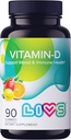 LIVS Vitamín D3 Gummy 2000 IU pre ženy a mužov 
