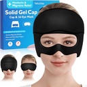 Bolesť hlavy Úľava Klobúk, upokojujúca migréna Relief Cap Gél Ice Head Zalomenie Bolesť hlavy Maska pre Sinus, Puffy Eyes, Napätie a stres Relief - Teplá a studená terapia