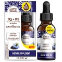 GuruNanda Black Seed Oil, Cold-Pressed Nigella Sativa - Bohatý na vitamín D3 5000 jednotiek, K2 & E, High Thymoochechen 