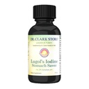 Šetrič žalúdka z Dr Clark Store, obsahuje Iodine 2% Granular Iodine - 1 fl. Oz s kvapkadlom a Cone Cap na cestovanie
