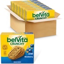 belVita Raňajkové bary Sušienky, čučoriedky, 30 celkových balení, 6 krabíc (4 sušienky na balenie)