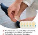 Blister Cushings (15PCS) Gél Hydrocolloidné tesniace pásy pre prsty, prsty, podpätky - vodeodolné blistrové bezpečnostné vložky, ultra-Thin adhezín