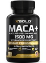 X Gold Health Organic Maca Root Powder Kapsule 1500 mg s čiernym 