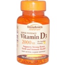 Sundown, vitamín D- 2000 Iu Softgels, 150 ot