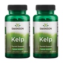 Swanson Kelp - Prírodný jódový zdroj podporujúci zdravie štítnej žľazy - Minerálny doplnok w/jód Zdroj Štandardizovaný 0,4% - (250 tabliet, 225mcg Každý) (2 balenia)