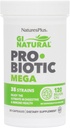 NaturesPlus GI Natural Probiotic Mega - 30 kapsúl, balenie po 2 - Tráviace a imunitné zdravie - bez lepku - 60 Celkové služby