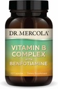 Dr. Mercola Vitamín B komplex s benfotiamínom - podporuje celulárne, mozgové a imunitné zdravie - non-GMO, bezlepkové a bez sóje - 60 kapsúl (30 porcií)
