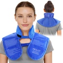 LotFancy Ice Pack pre krk ramienko, opakované studený krk Zábal pre úľavu od bolesti, Flexibilný gél Pack s nastaviteľné popruhy, Cold Kompress terapia pre zranenia, Opuchy, Kmene, Sprains