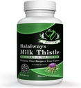 Halalways Milk Thistle Certified Halal Supplement Milk Thitle Pečeň Detox Supplement Gentle Herbal Pečeň Čistenie pre mužov a ženy - Podpora zdravia pečene - Non-GMO