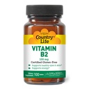 Country Life Vitamín B2 100mg Riboflavin Supplement 