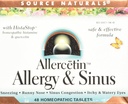 Zdroj Naturals Allercetin Alergia & Sinus, Homeopatické tablety, 48 tabliet