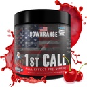 DownRange 1. Call Pre Cvičenie Powder, Preworkout pre mužov a ženy, Aminokyseliny beta alanín, kofeín a viac pre Pumpa, Energia a Focus Support, 30 Servíry (Cherry Punch)