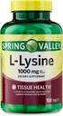 SPEC Lyzín Amino Acid Supplements, 1 tableta na obsluhu,Spring Valley L-lyzín podporuje zdravý imunitný systém* 100 počet